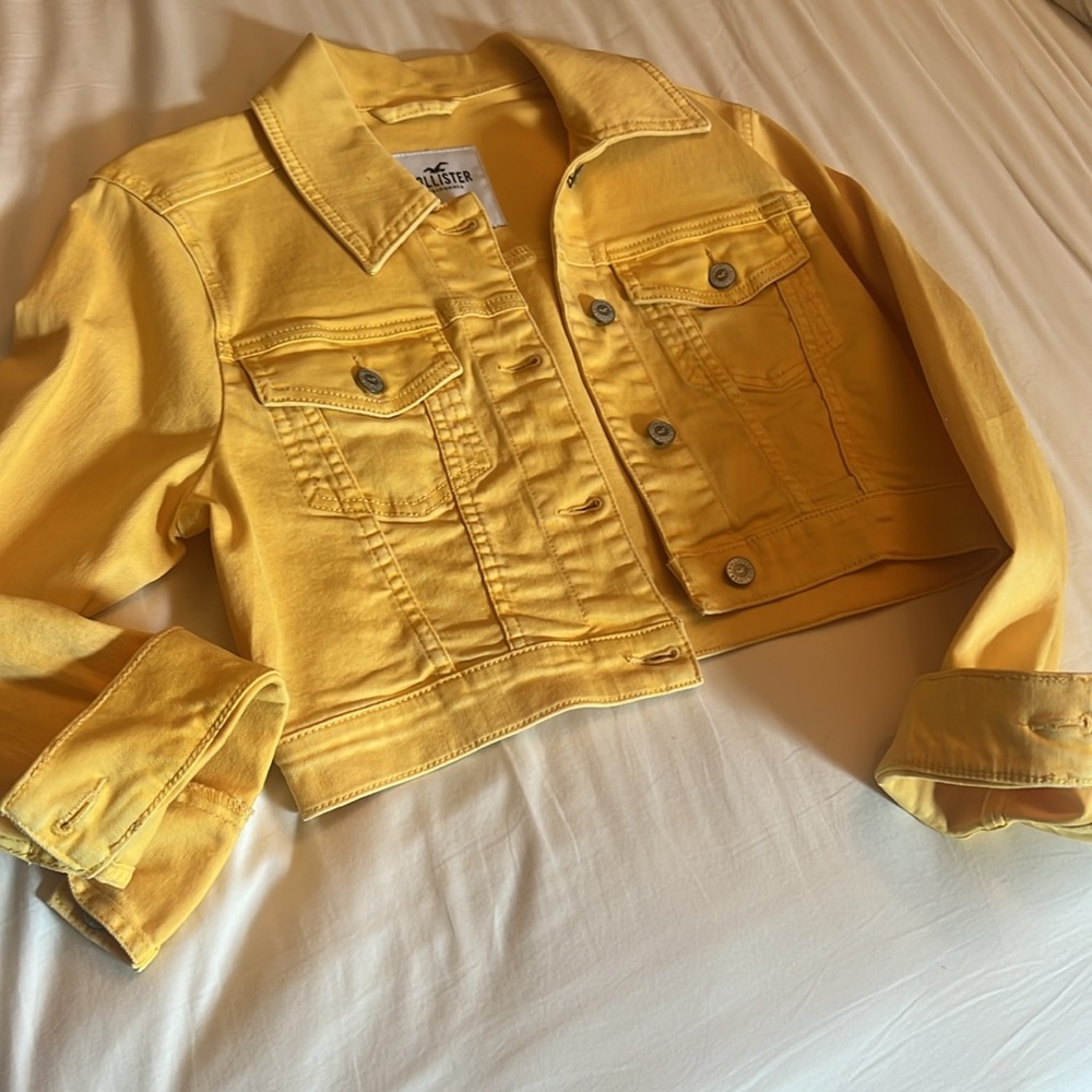 Yellow Hollister Jean Jacket